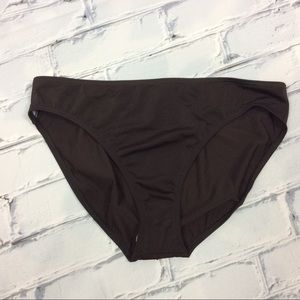 Island Escape Brown Bikini Bottom, Size 12